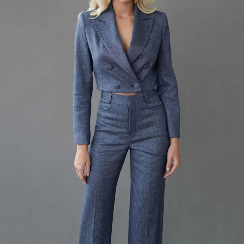 Solid color suit jacket simple temperament commuter suit women's wear 19