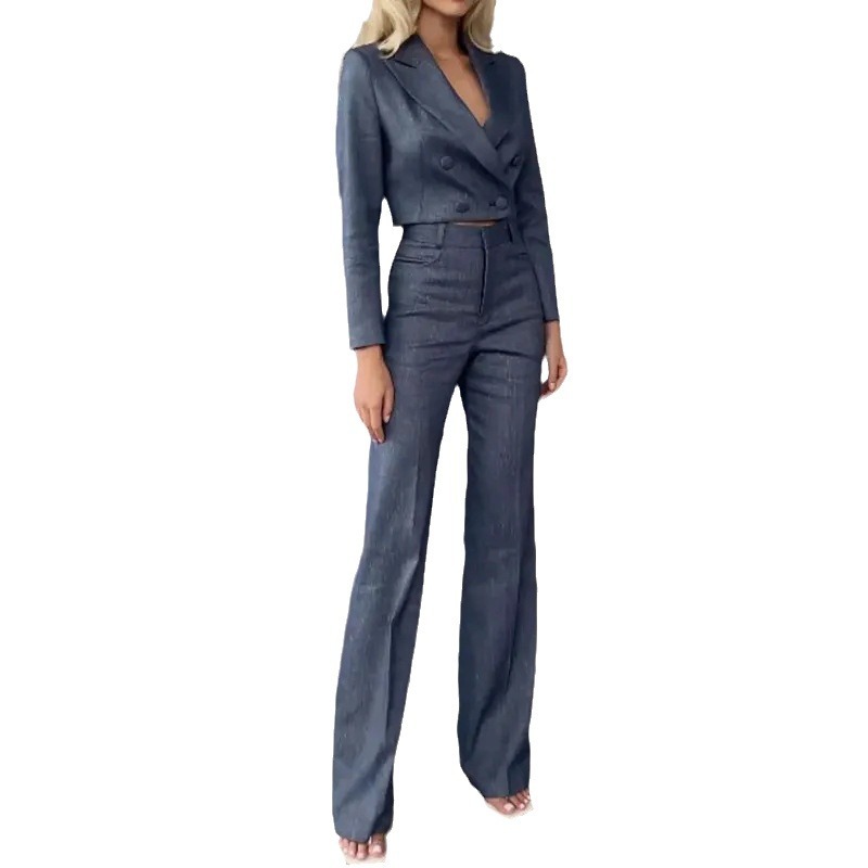 Solid color suit jacket simple temperament commuter suit women's wear 19